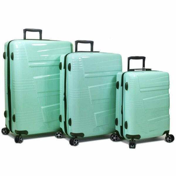 Dejuno Lumos Hardside Expandable Spinner Luggage Set, Sky Blue - 3 Piece 1909DJ-SKY BLUE